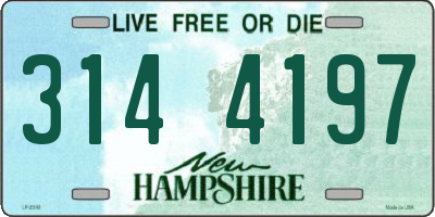 NH license plate 3144197