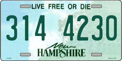 NH license plate 3144230