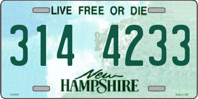 NH license plate 3144233