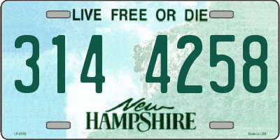 NH license plate 3144258