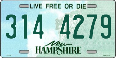 NH license plate 3144279