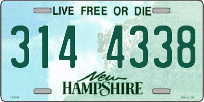 NH license plate 3144338