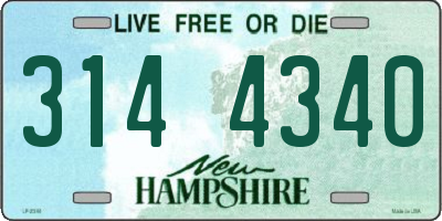 NH license plate 3144340