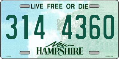 NH license plate 3144360