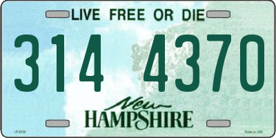 NH license plate 3144370