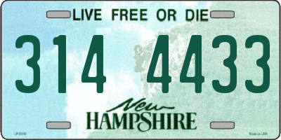 NH license plate 3144433