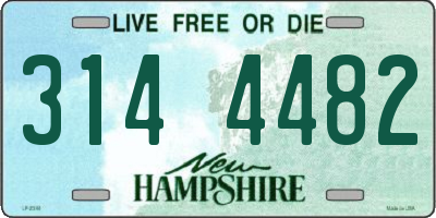 NH license plate 3144482