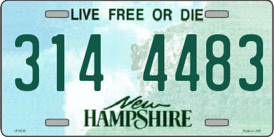 NH license plate 3144483