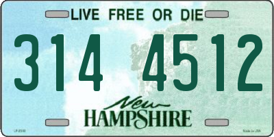 NH license plate 3144512