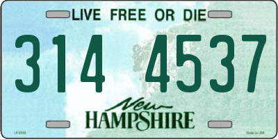 NH license plate 3144537