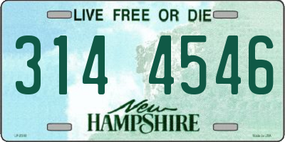 NH license plate 3144546