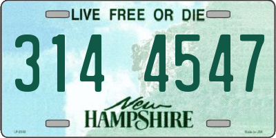 NH license plate 3144547