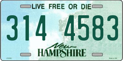 NH license plate 3144583