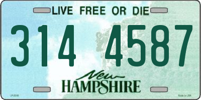 NH license plate 3144587