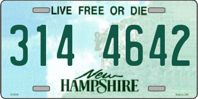 NH license plate 3144642