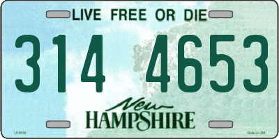 NH license plate 3144653