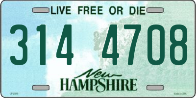 NH license plate 3144708