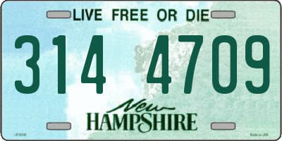 NH license plate 3144709
