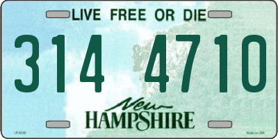NH license plate 3144710