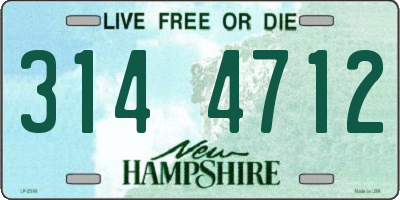 NH license plate 3144712