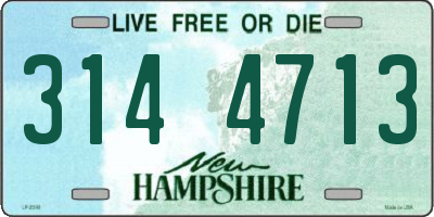 NH license plate 3144713