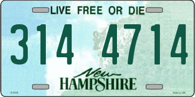 NH license plate 3144714