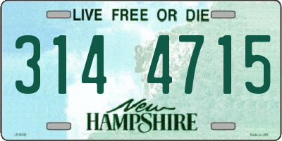 NH license plate 3144715