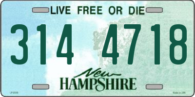 NH license plate 3144718