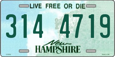 NH license plate 3144719