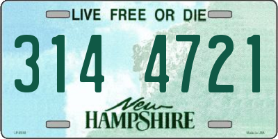 NH license plate 3144721