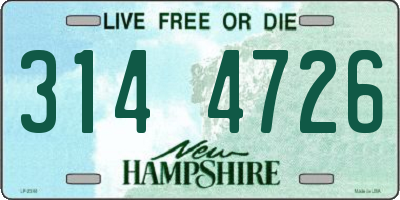 NH license plate 3144726