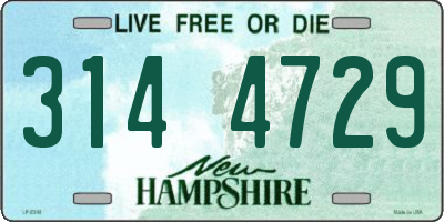 NH license plate 3144729