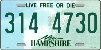 NH license plate 3144730