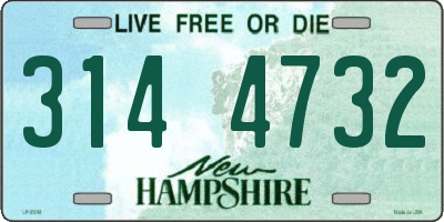NH license plate 3144732