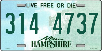 NH license plate 3144737