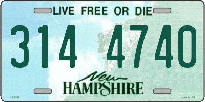 NH license plate 3144740