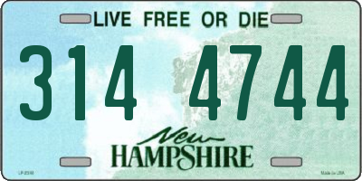 NH license plate 3144744