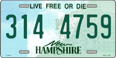 NH license plate 3144759