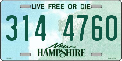 NH license plate 3144760