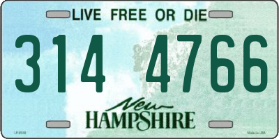 NH license plate 3144766