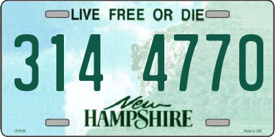 NH license plate 3144770