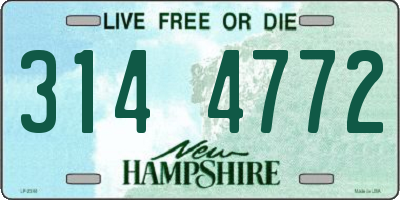 NH license plate 3144772