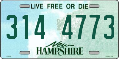NH license plate 3144773