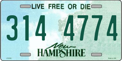 NH license plate 3144774