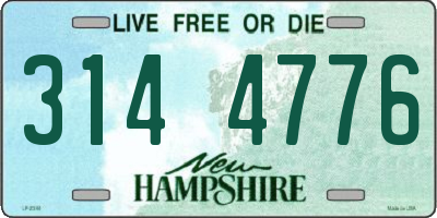 NH license plate 3144776