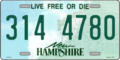NH license plate 3144780