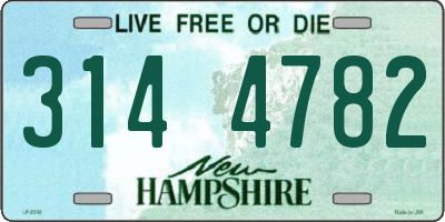 NH license plate 3144782