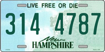 NH license plate 3144787