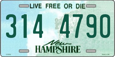 NH license plate 3144790
