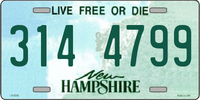 NH license plate 3144799